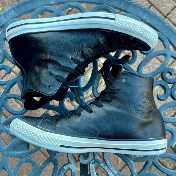 Leather Converse All Star Chuck Taylor 8/10 custom high tops - Picture 2 of 9
